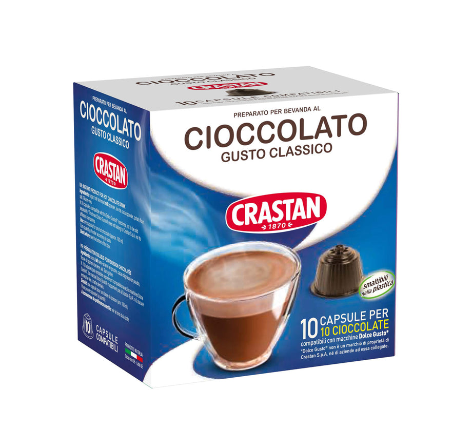 10 Capsule Bevanda al Cioccolato Compatibili Dolce Gusto – Crastan