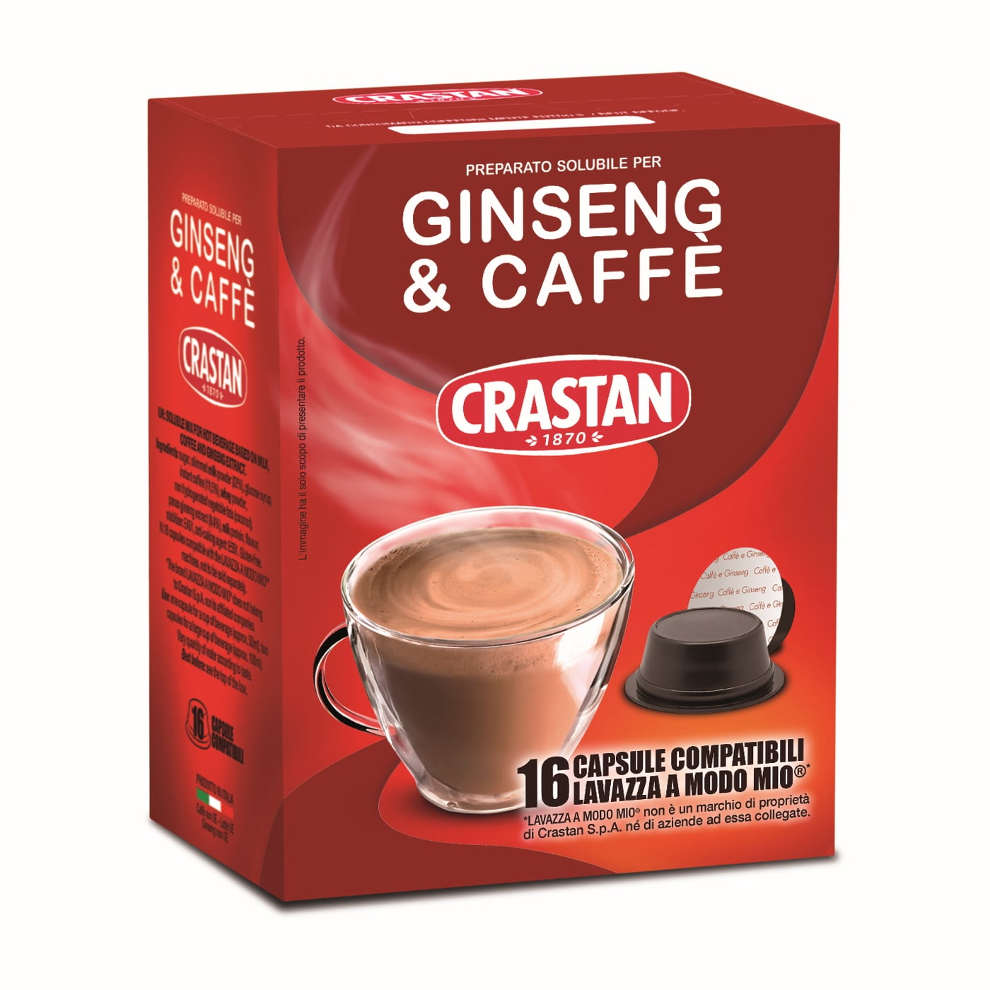 16 Capsule Ginseng e Caffè compatibili Lavazza a Modo Mio – Crastan